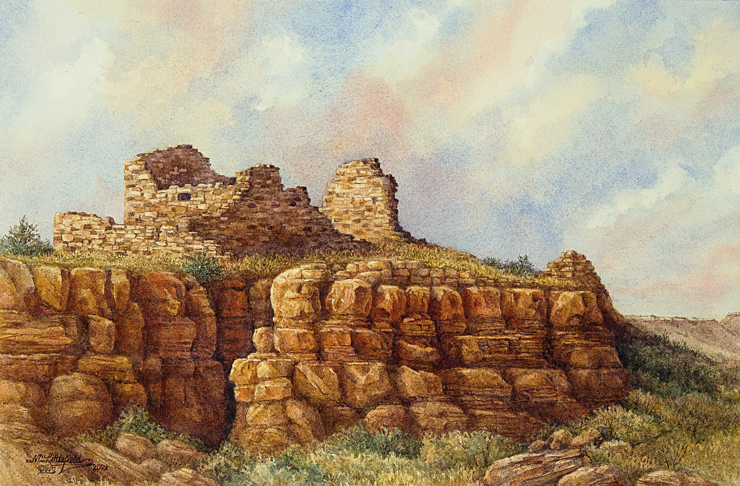 Sunset at Box Canyon Ruin